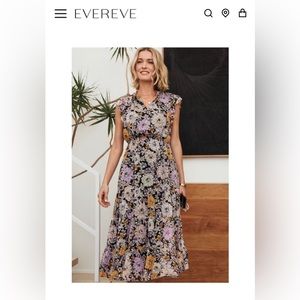 BB Dakota Chiffon Floral midi dress